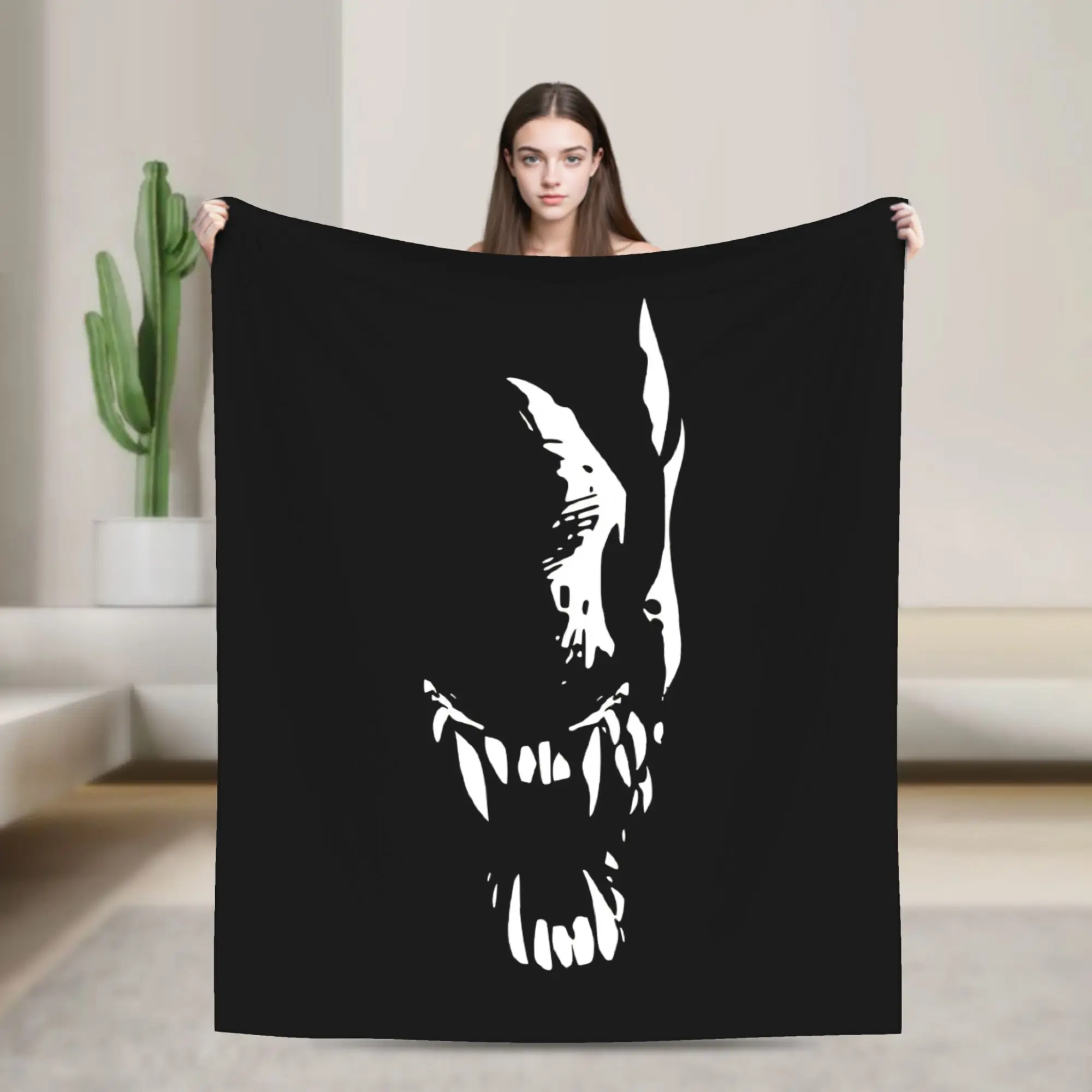 Movie Alien Xenomorph Blanket Flannel Textile Decor  Multi-function Soft Throw Blankets for Sofa Bedroom Quilt