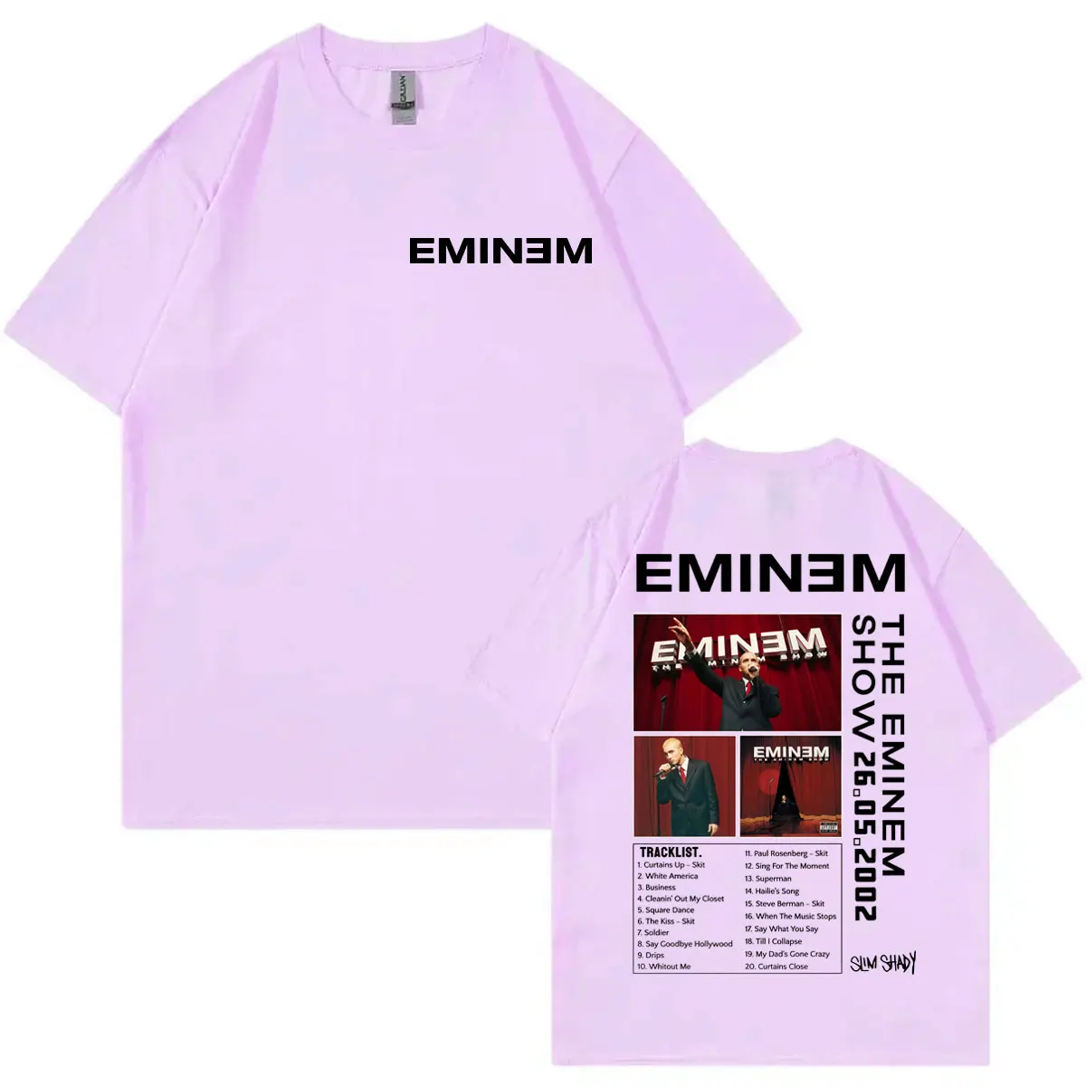 Rapper Eminem Album Merch T-shirts Men Women Clothing Fashion Hip Hop Short Sleeve T Shirts Summer Casual Loose Cotton T-shirt