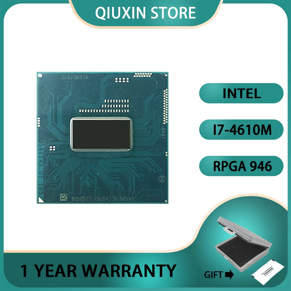 

Intel Core i7-4610M i7 4610M SR1KY GHz Dual-Core Quad-Thread/ rPGA946B CPU Processor 4M 37W Socket G3 3.0