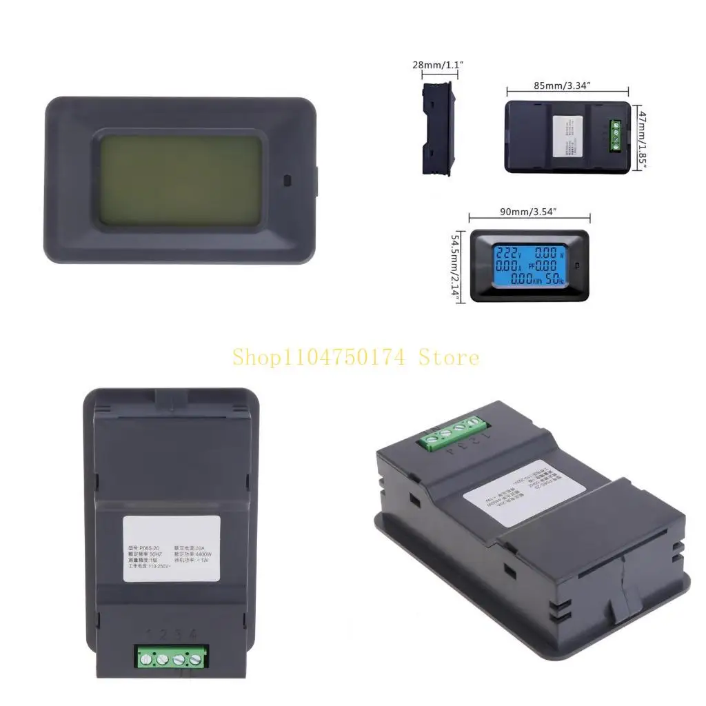 多機能20/100A AC LCDデジタルキロワット時メートル電圧計電波電流計量電流トランストップセール