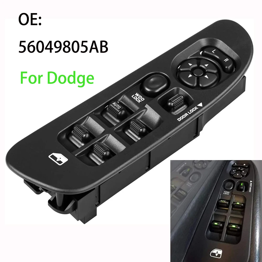 Interruptor de ventana principal de energía eléctrica y Panel de bisel para Dodge Ram 1500 2500 3500, Dodge Brooklyn Durango 56049805AB, accesorios de coche