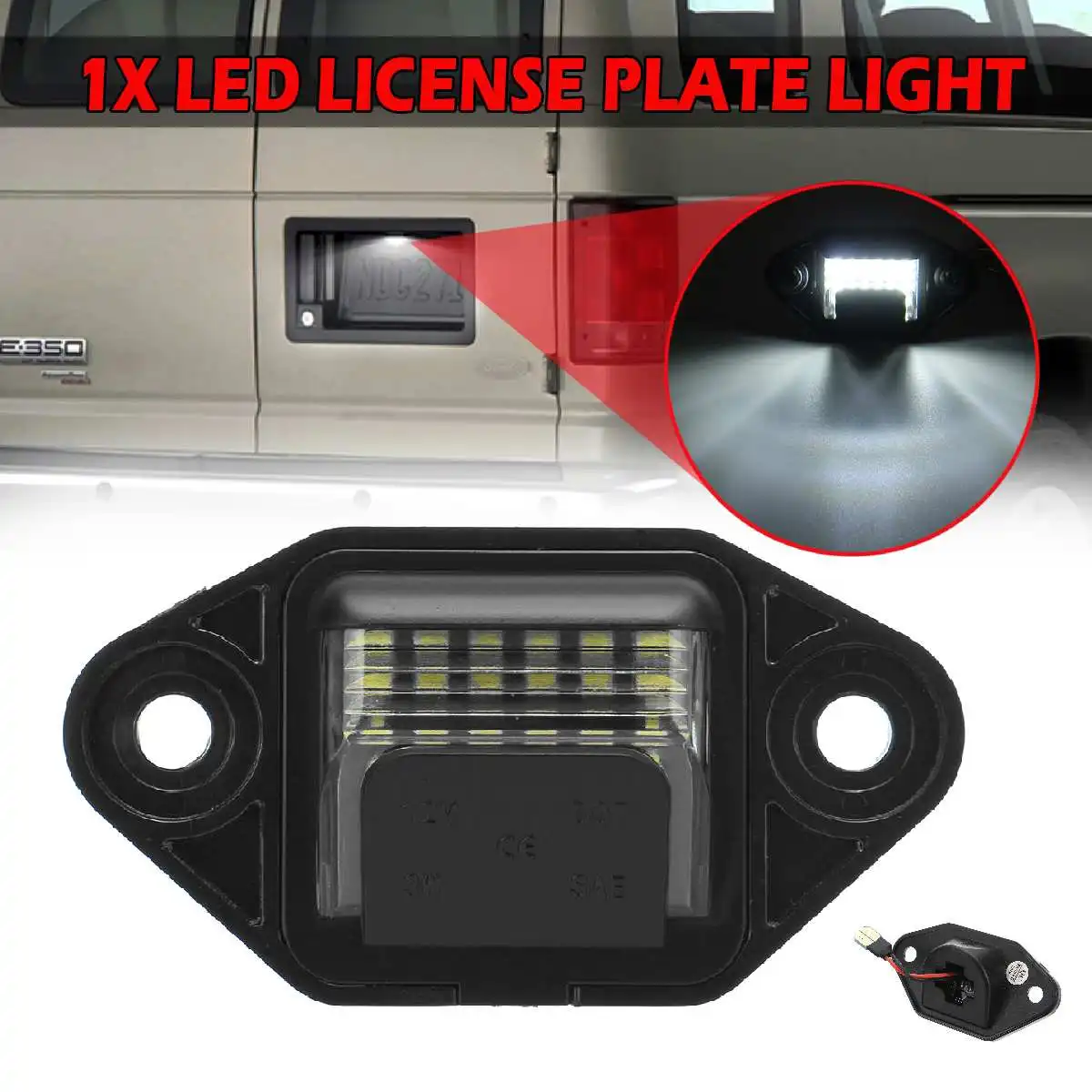 1/2pcs Led License Plate Light Lamp Error Free Led Number Plate Bulbs for Ford E150 E250 E350 E450 Econoline Super Duty