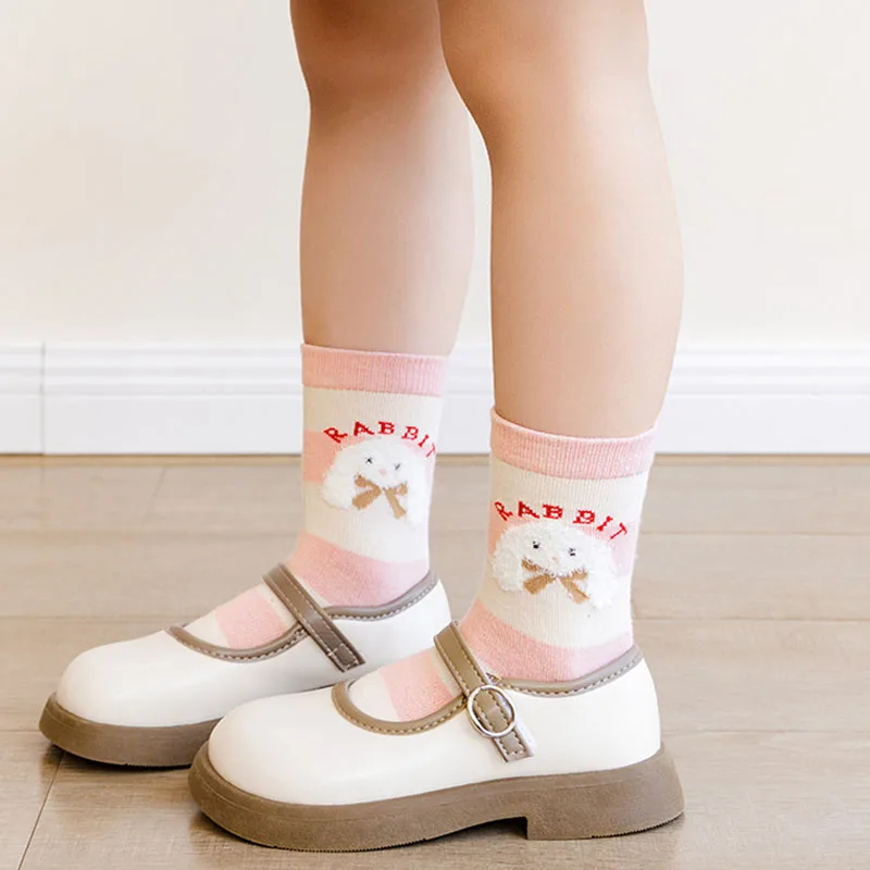 5 أزواج ربيع الخريف الأطفال جوارب قطنية فتاة صبي طفل لطيف الكرتون لينة الدافئة لفصل الشتاء 1-12 سنة الاطفال طالب المراهقين الجوارب #6