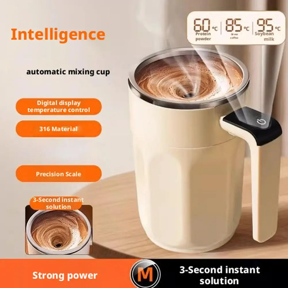 400ML Coffee Cups Intelligent Automatic Mug Rechargeable 316 Stainless Steel Mixer Drinkware Touch Magnetic Tea Cup Gifts