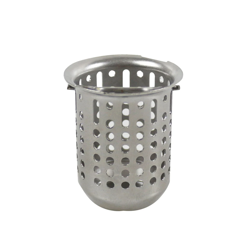 

Sewer Filter Kitchen Sink Drain Basket Food Catcher Strainer Handle Stainless Steel Mesh Basket Drainage Solution Prevent Clogs