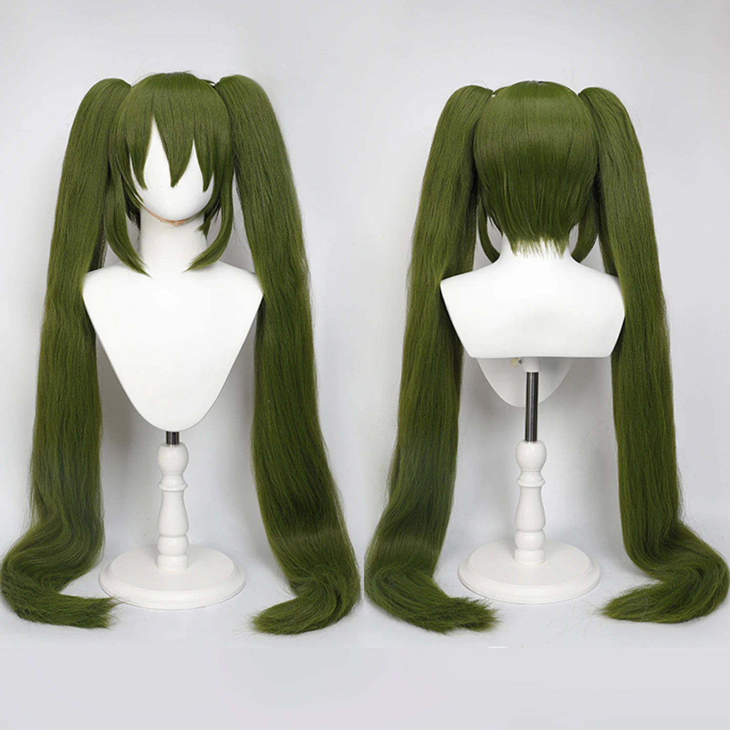 Hatsune Miku Senbon Sakura Snow Hatsune Miku Long Cosplay Wig Synthetic Hair Wig Hatsune Miku Multi-color Fluffy Silk Clip Ponyt image 6