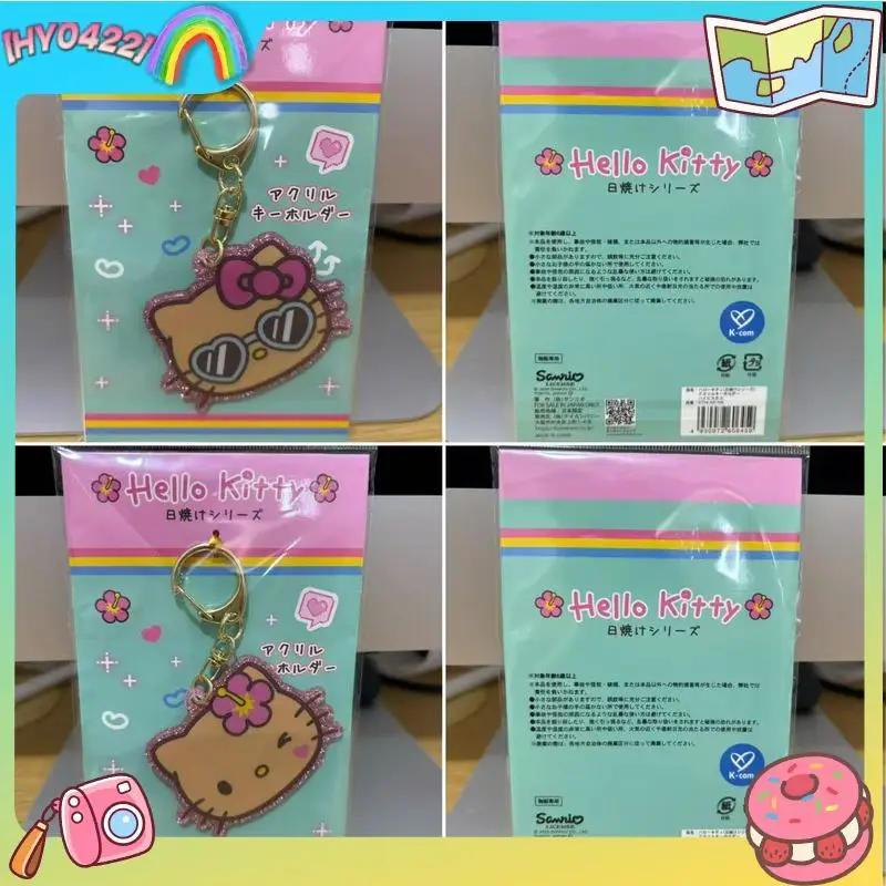 

Брелок из акрила в японском мультяшном стиле, черный, с блестками, милый, для девочек, блестящий, подвеска для сумки, украшение для рюкзака