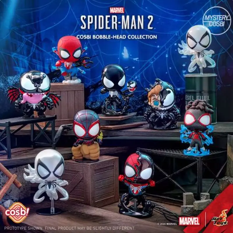 

Hot Toys New Cosbi Spiderman 2 Action Figure Anime Spiderman Venom Model Q-Version Decoration Model Ornaments Children Toy Gift