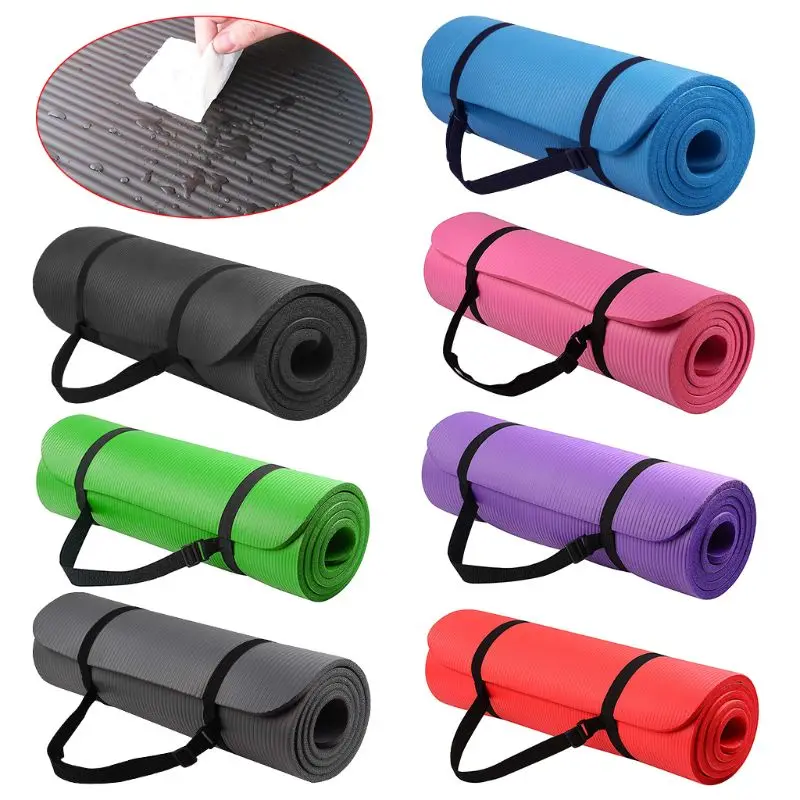 1 Set Yoga Mat for Extra Thick 1cm Pilates Fitness Cushion Non Slip Exercise Pad DropShipping