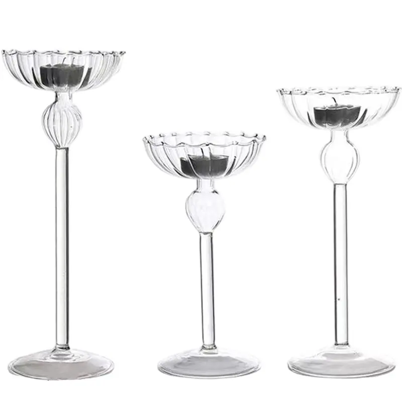 

CYCLI - Высокий полосатый подсвечник для свадебных торжеств, украшений для дома, романтических ужинов при свечах