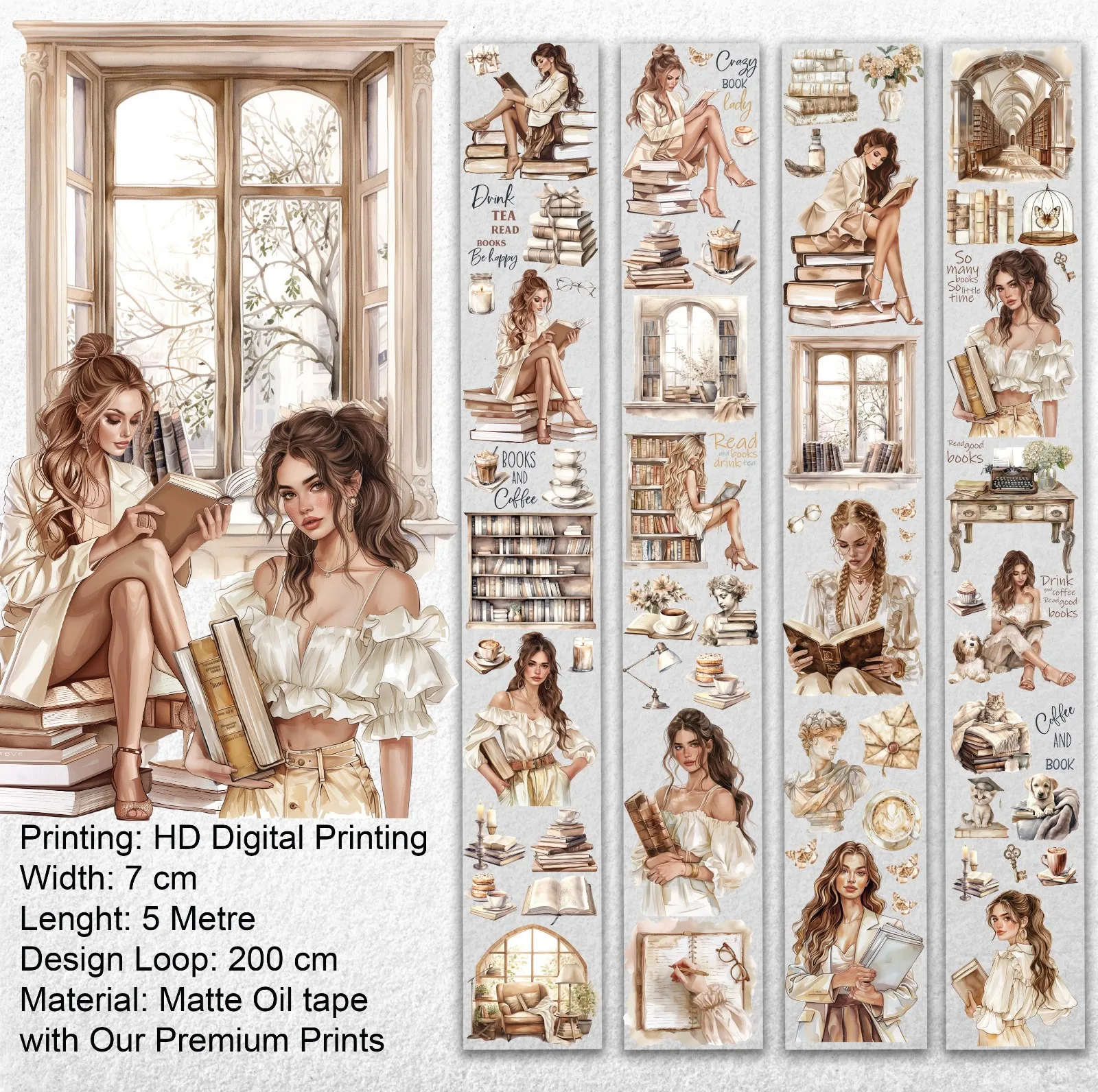 Journal Tape PET Tape 3D Crystal Special Oil Retro Fashion Style
