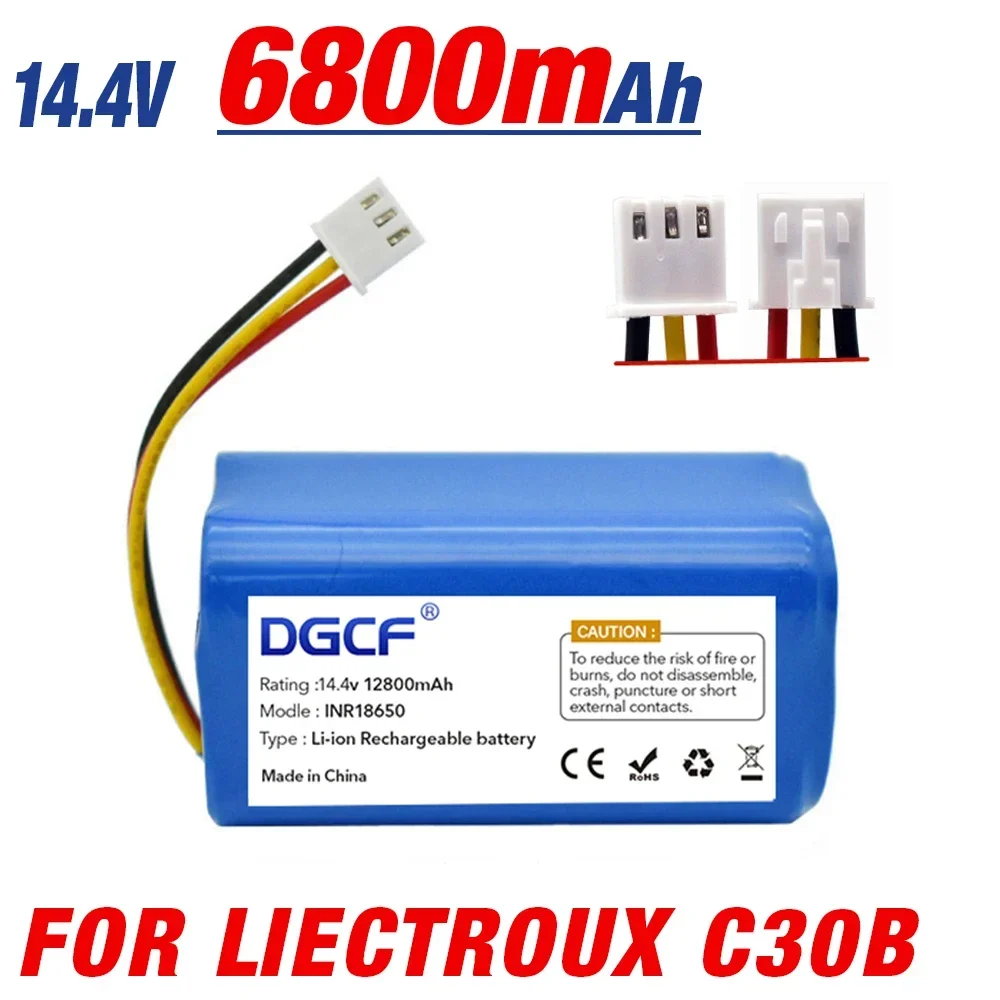 14.4v 6800mAh Original Li-ion Battery for LIECTROUX C30B Robot Vacuum Cleaner Spare Batteries