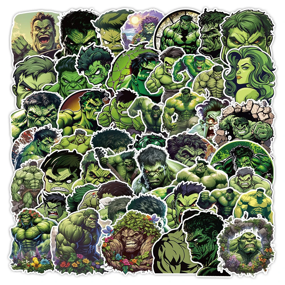 10/30/50pcs Disney Marvel Super Hero Hulk Anime Stickers Cartoon Decals Laptop Motorcycle Phone Suitcase Waterproof Sticker Toys