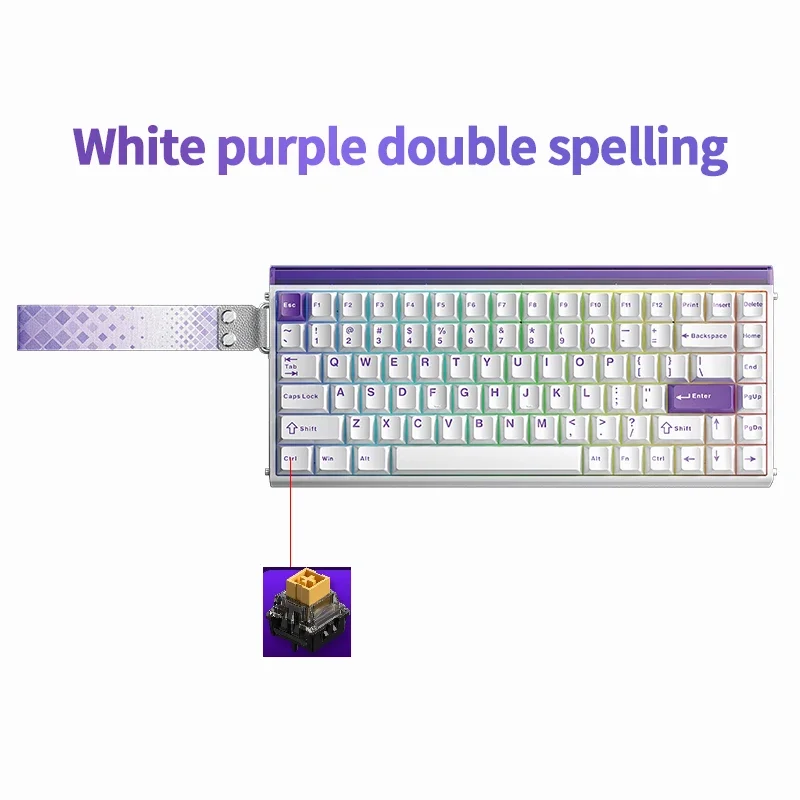 AULA HERO84 HE Magnetschalter Kabelgebundene mechanische Tastatur RGB Musik Rhythmus 8K Rückholfrequenz Tastatur Computerzubehör für Gamer