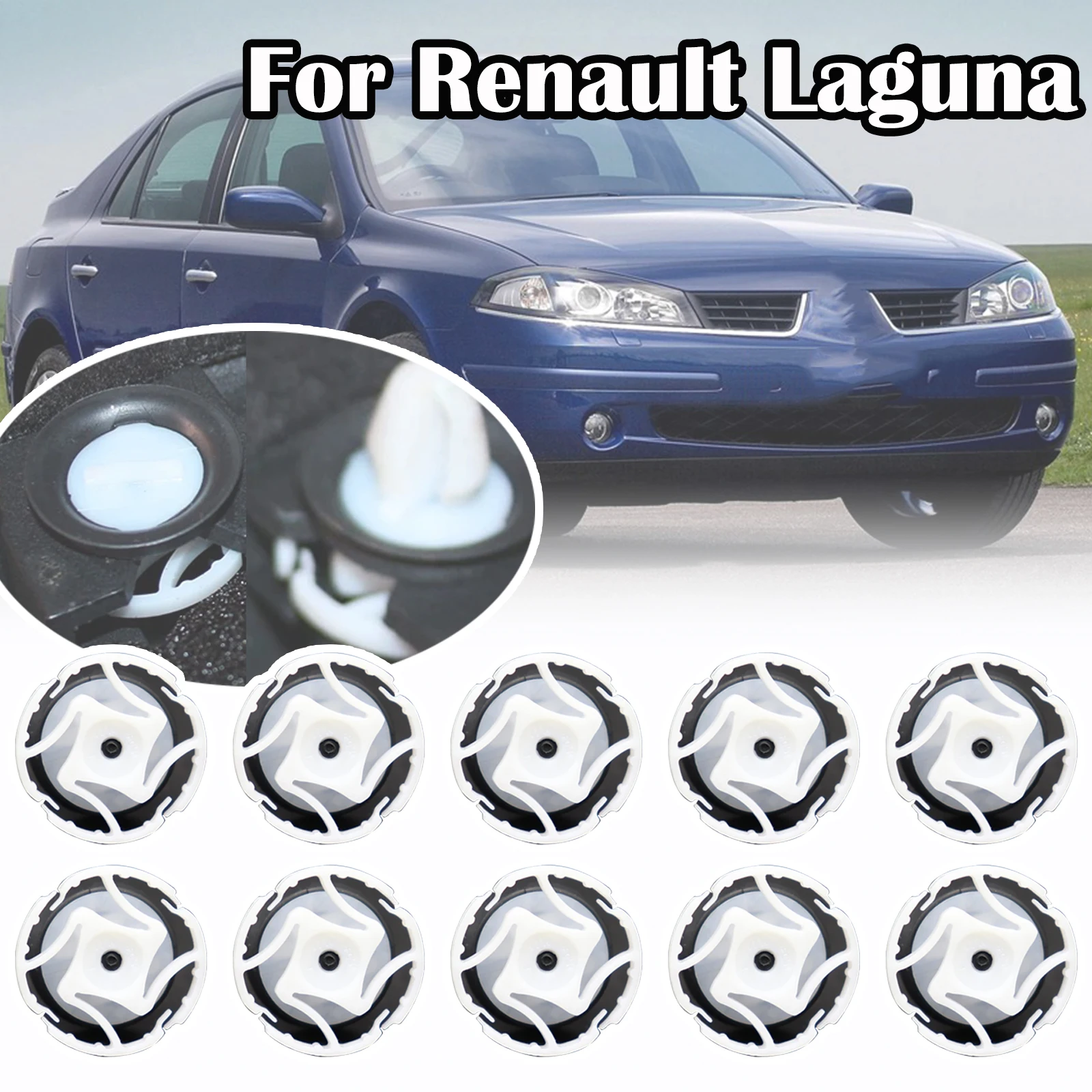 

10Pcs For Renault Laguna 2008 - 2015 Megane MK3 Logan Duster HM Sandero B52 Master Trafic Captur J87 Door Card Panel Trim Rivet