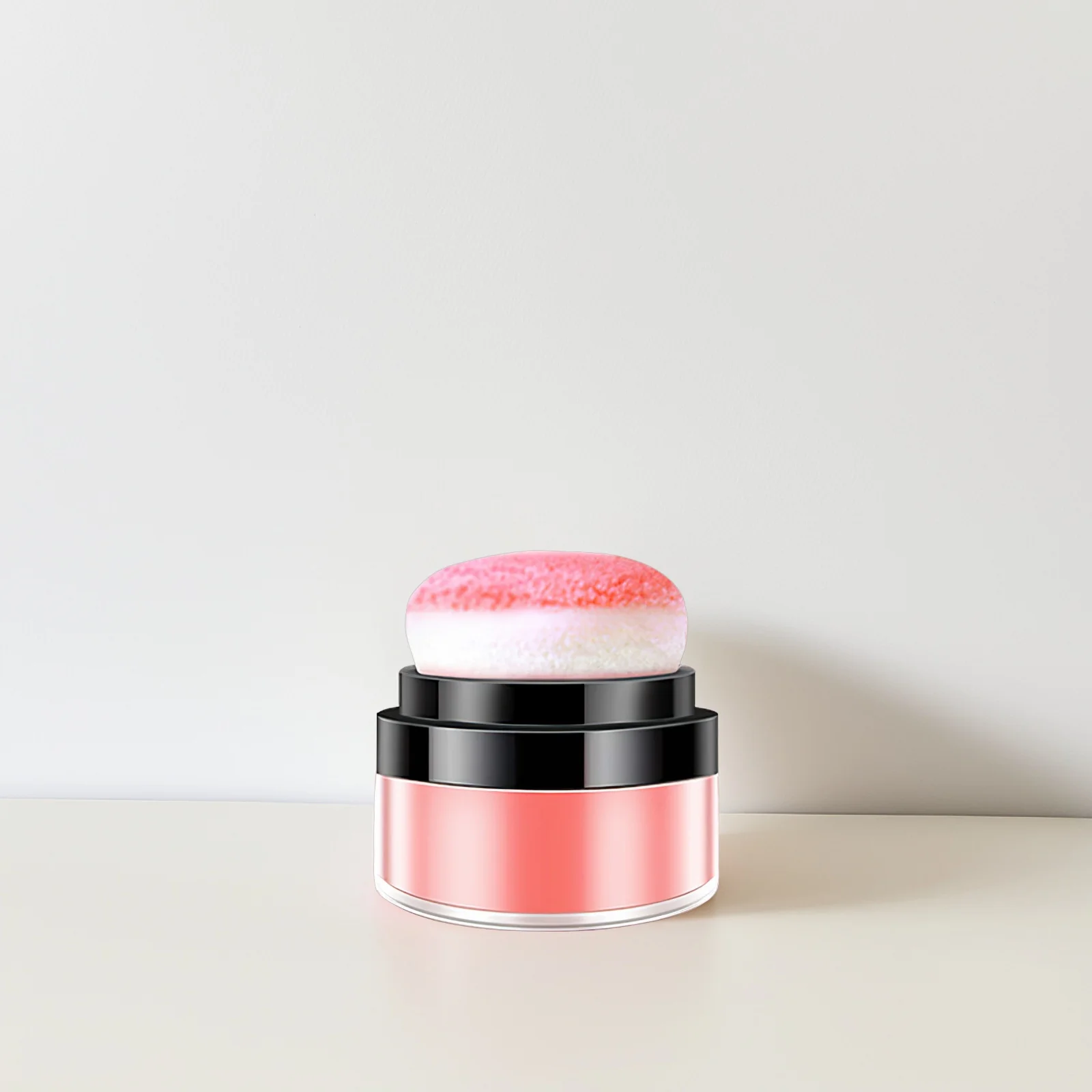Colorete en polvo suelto con cabeza de seta para mejillas, acabado rosado Natural de larga duración, cojín de maquillaje portátil, colorete en polvo brillante