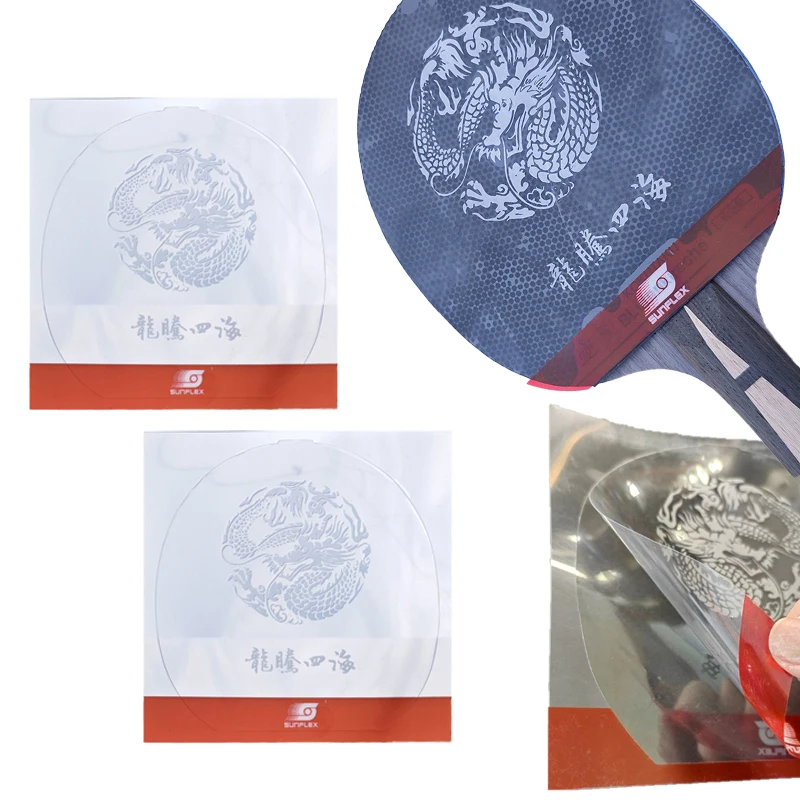 

SUNFLEX Selfadhesive Protective Film for Table Tennis Racket Pre-cut Ping Pong Bat Rubber Protector Cover Apply Tacky /Non-tacky