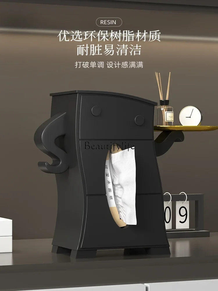 X4 *Creative tissue box light luxury high-end ornament multi-functional storage living room coffee table pumping carton