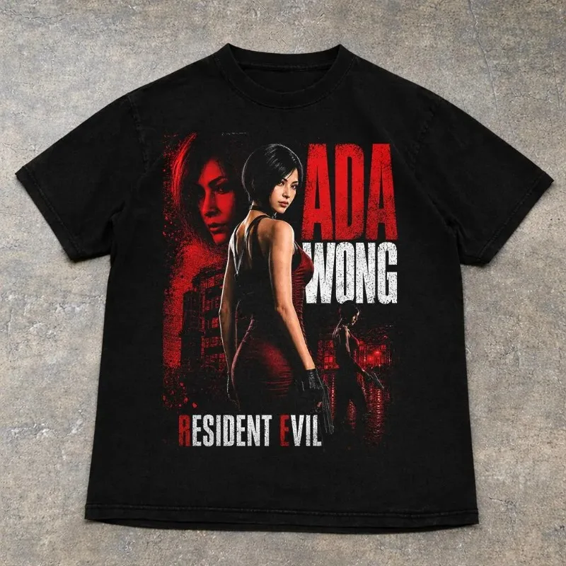 Retro Ada Wang T-shirt, Resident Evil T-shirt, Survival Horror Game T-shirt, Suitable for Both Men and Women in All Seasons