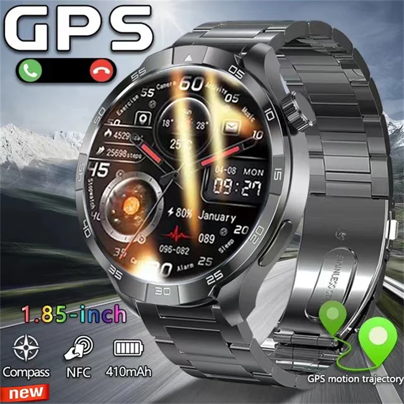 

New For HUAWEI 1.85-inch HD Screen Smartwatch Men GPS NFC Compass Bluetooth Call women 500+custom Dial Sport Fitness Smart Watch