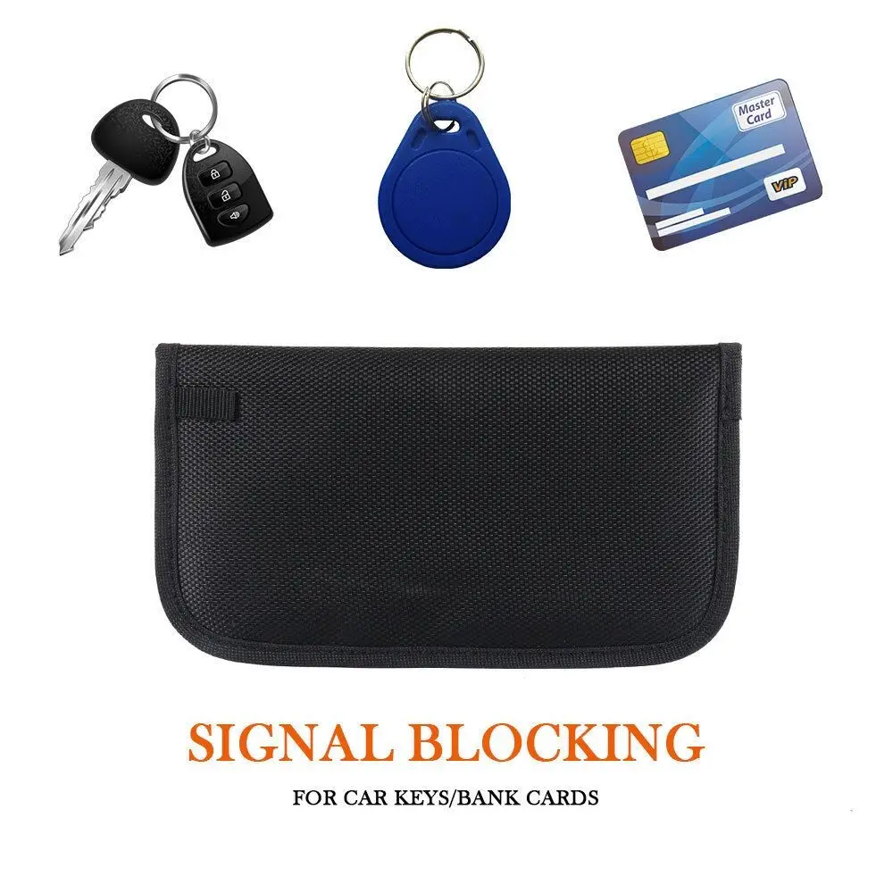 Car Key Signal Blocker Case Universal Faraday Cage Fob Pouch Keyless RFID Blocking Bag