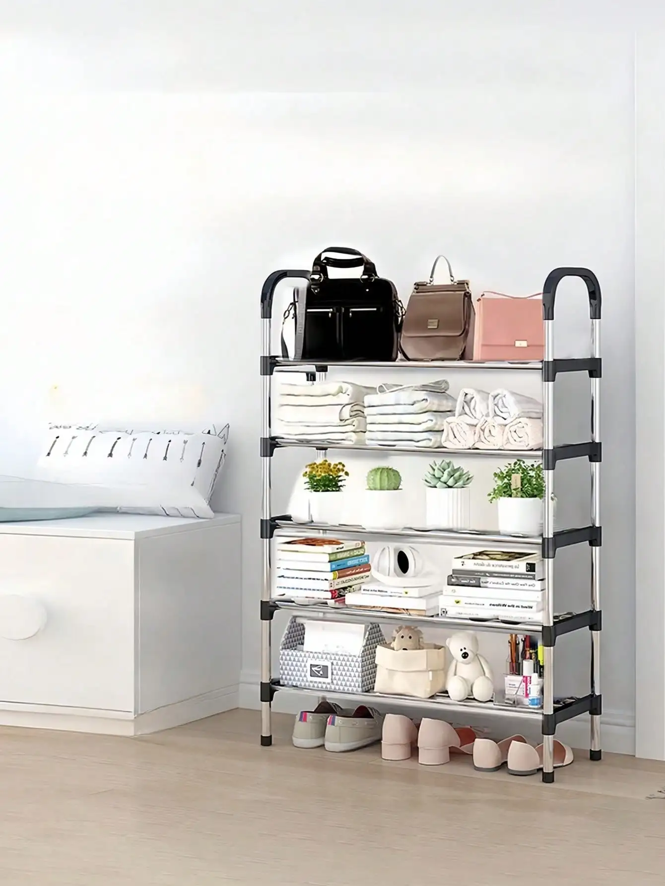 

Space-Saving Multilayer Shoe Rack - Easy Assembly/Disassembly, Portable For Home & Office