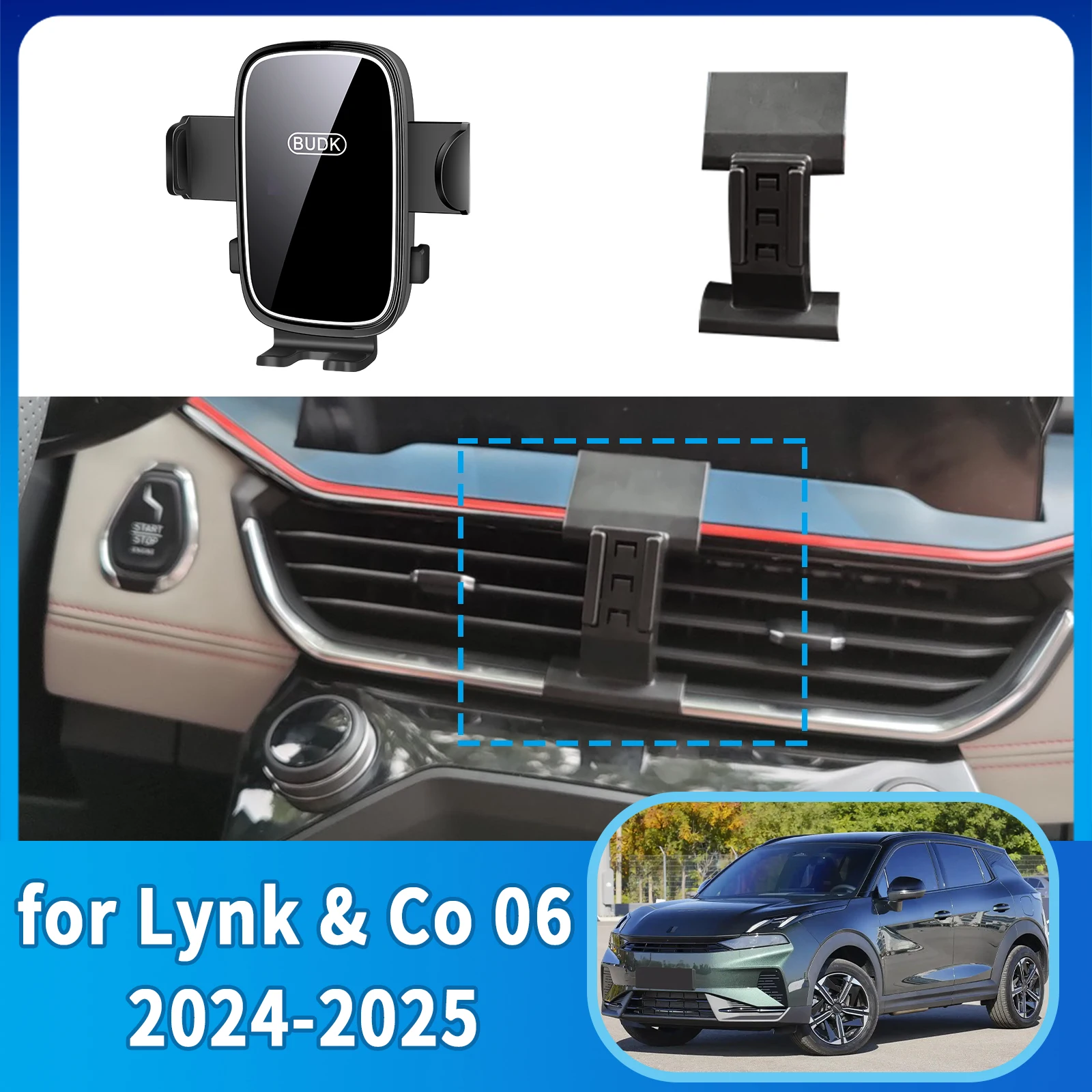 

​​fit for Lynk & Co 06 2024 2025 Custom Fit Phone Holder Mount Dashboard Screen Base No Drill Car​​ accessoires