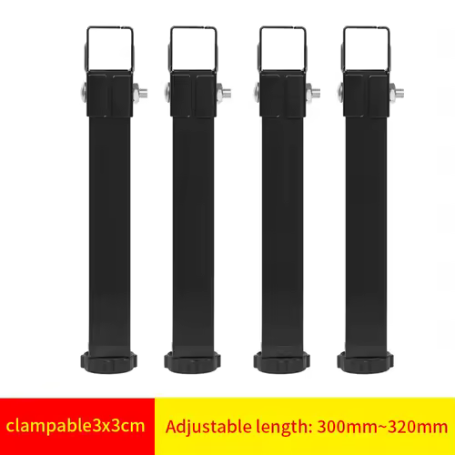 Ribbed frame bed leg support column 3 × 3cm clamping foot bed side support reinforced adjustable furniture foot bed bottom mute - Image 15