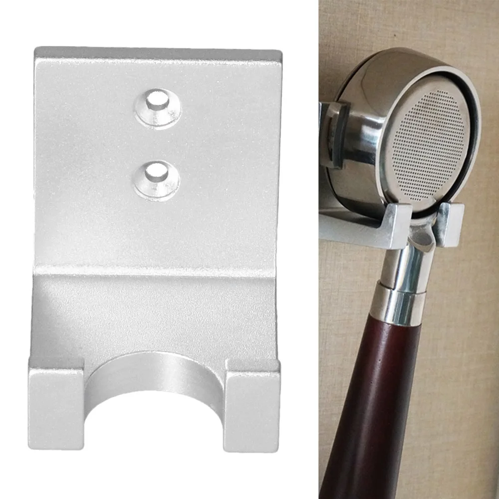 

Aluminum Alloy Bottomless Portafilter Rack Tamper Shelf Wall Mounted Portafilter Wall Rack Black Barista Tool Organizer