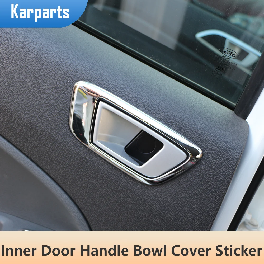 

4pcs/set Car Accessories Interior Inner Door Handle Bowl Cover Trim Sticker for Ford Fiesta MK7 2009-2014 Accessories