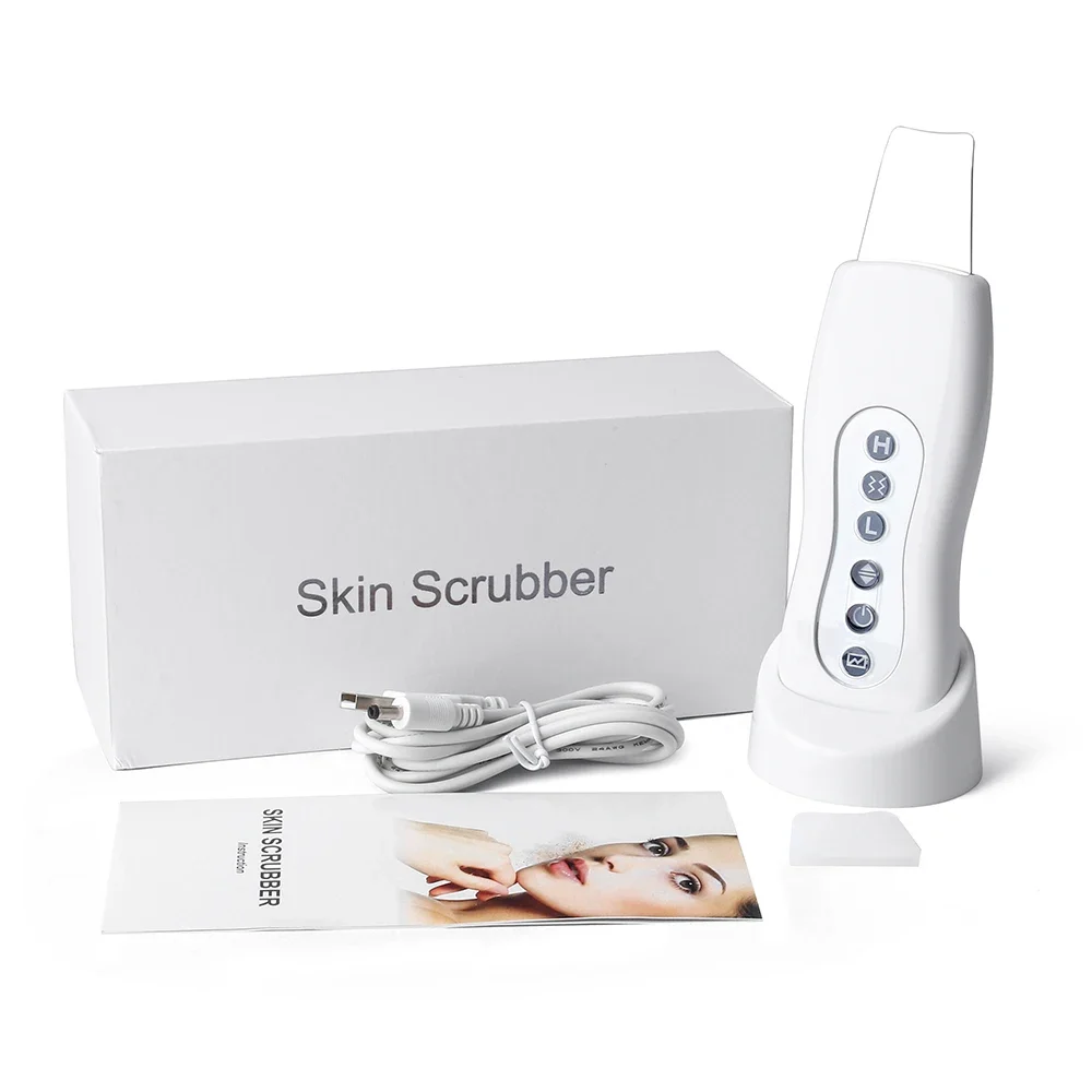 Ultrasone huidscrubber Diepe gezichtsreiniger Acne mee-eter verwijderaar Peeling Schopreiniger Gezichtsmassager Porienextractor