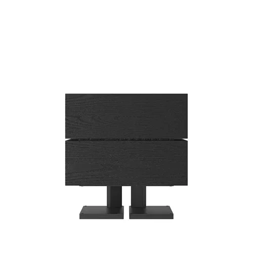 Mesita de noche negra de diseño minimalista italiano, mueble de almacenamiento de patito bonito para dormitorio de celebridades en línea
