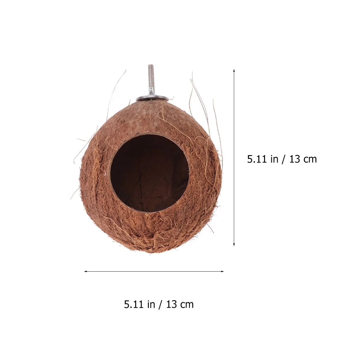 

Natural Coconut Shell Nest for Pets Handmade Hanging Cave Shelter for Hamster Squirrel Bird Comfortable Small Animal Sleeping