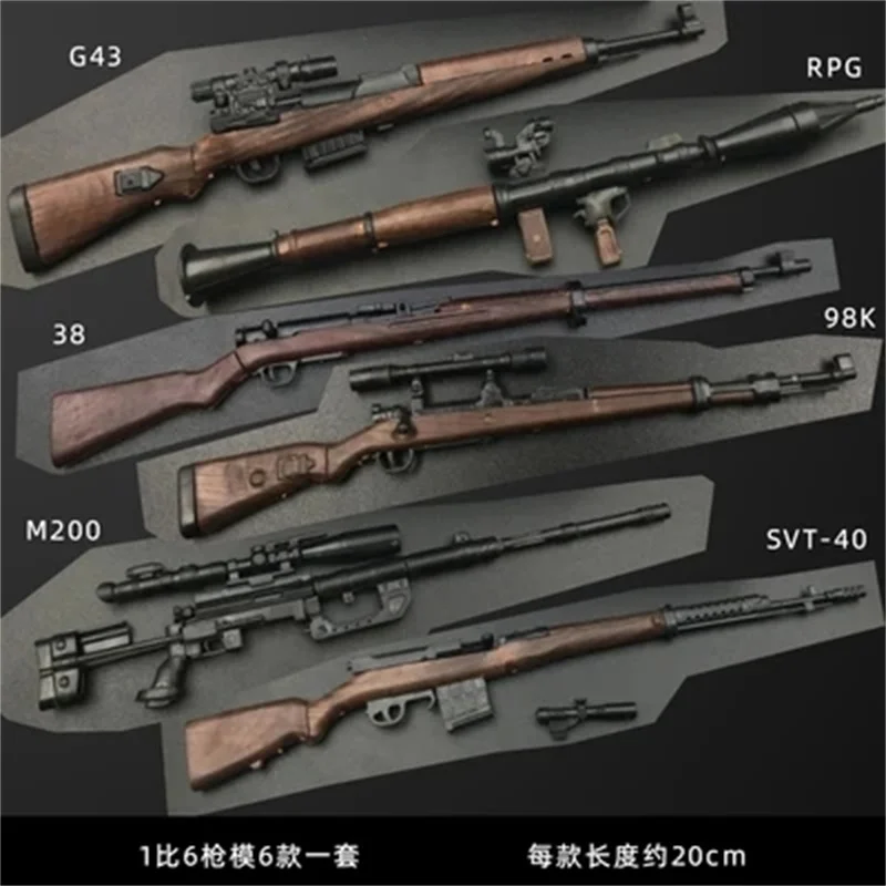 

1/6 Soldier Accessories 4D Assembly 98K SVT40 RPG Plastics Weapon Toy Model For 12'' Action Figure In Stock