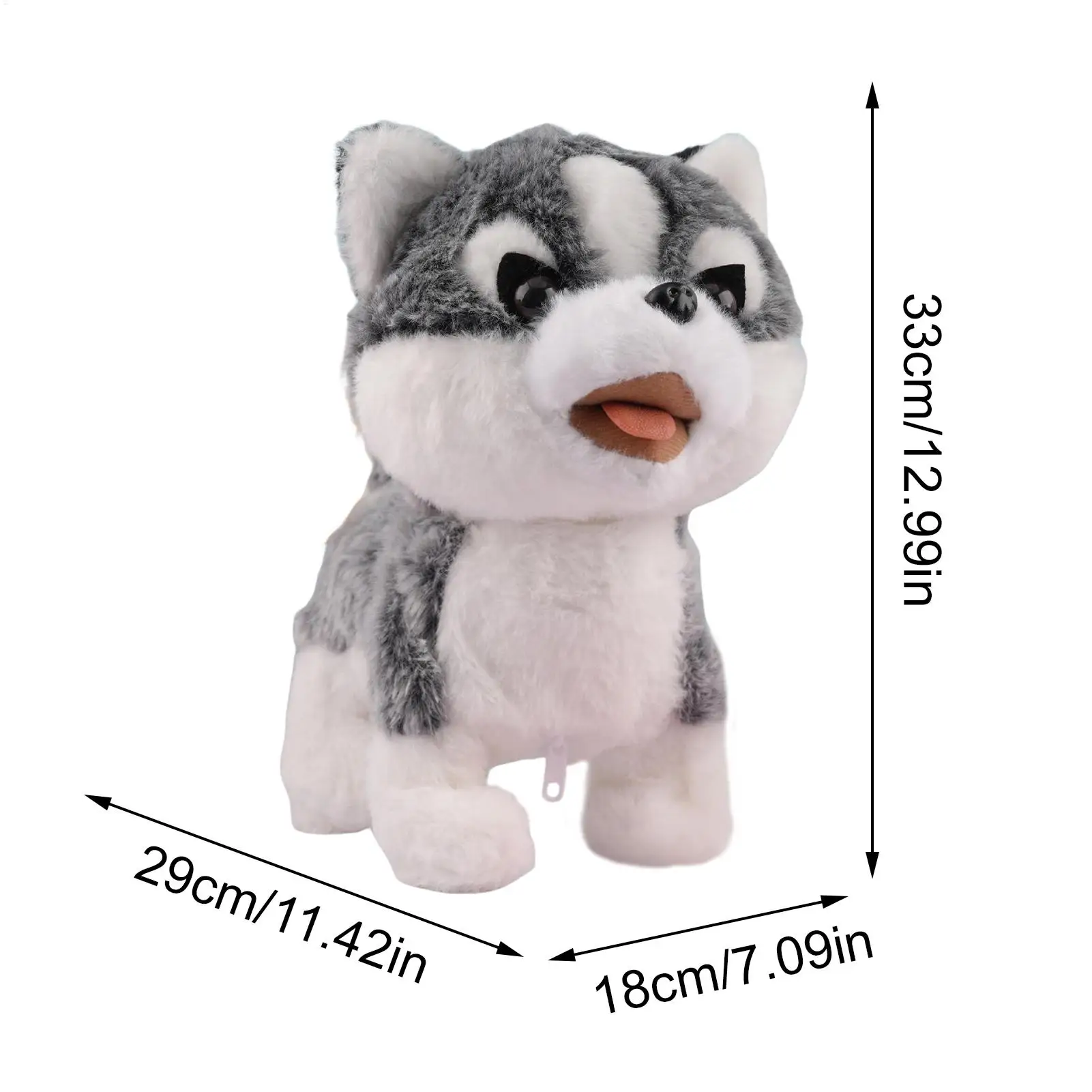 リアルなぬいぐるみのロボット犬、音声と動きを模倣するAI搭載のスマートトイ、タッチセンサー付き、子供、男の子、女の子への誕生日やクリスマスプレゼントに