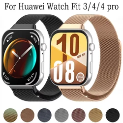 Metal Milanese Strap for Huawei Watch Fit 4/3 Magnetic Adjustable Bracelet Replace Wristband Huawei Watch Fit 4 pro Accessories