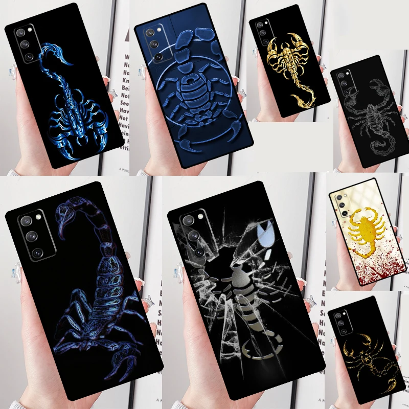 Funda de teléfono Scorpion para Samsung Galaxy S25 Ultra S9 S10 S20 S20 S21 S22 S23 Plus S24 FE contraportada