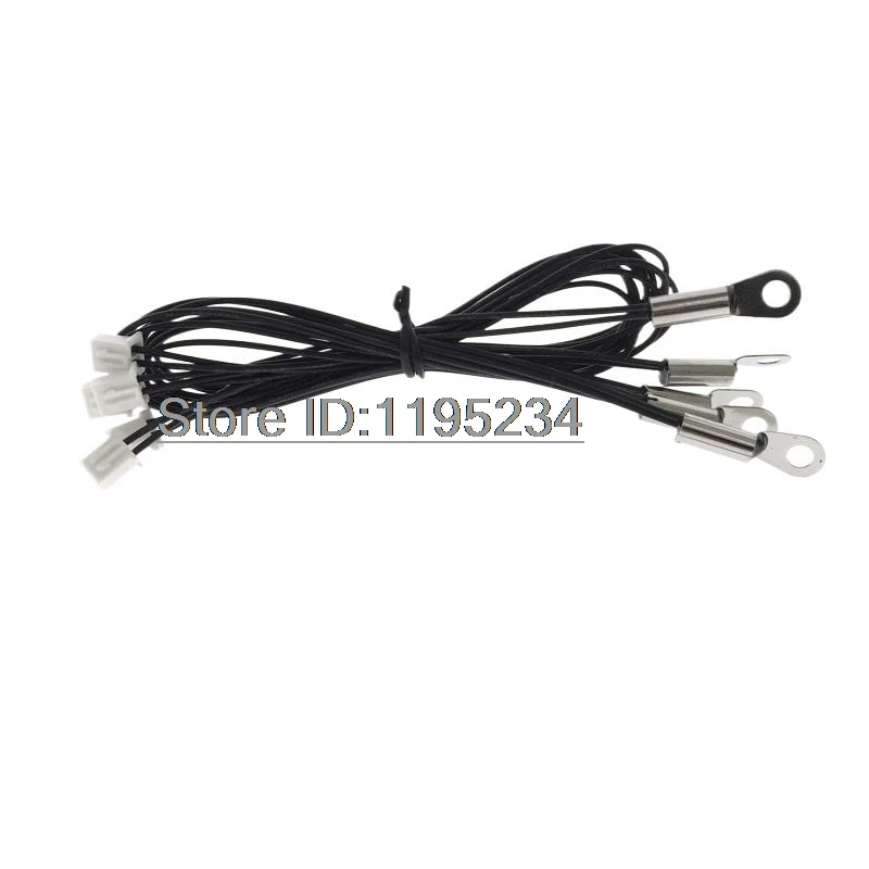 10K B3950 Surface Fixed  Probe M4 NTC Thermistor High Temperature Wire 24AWG Long 30CM XH2.54- 2P Plug