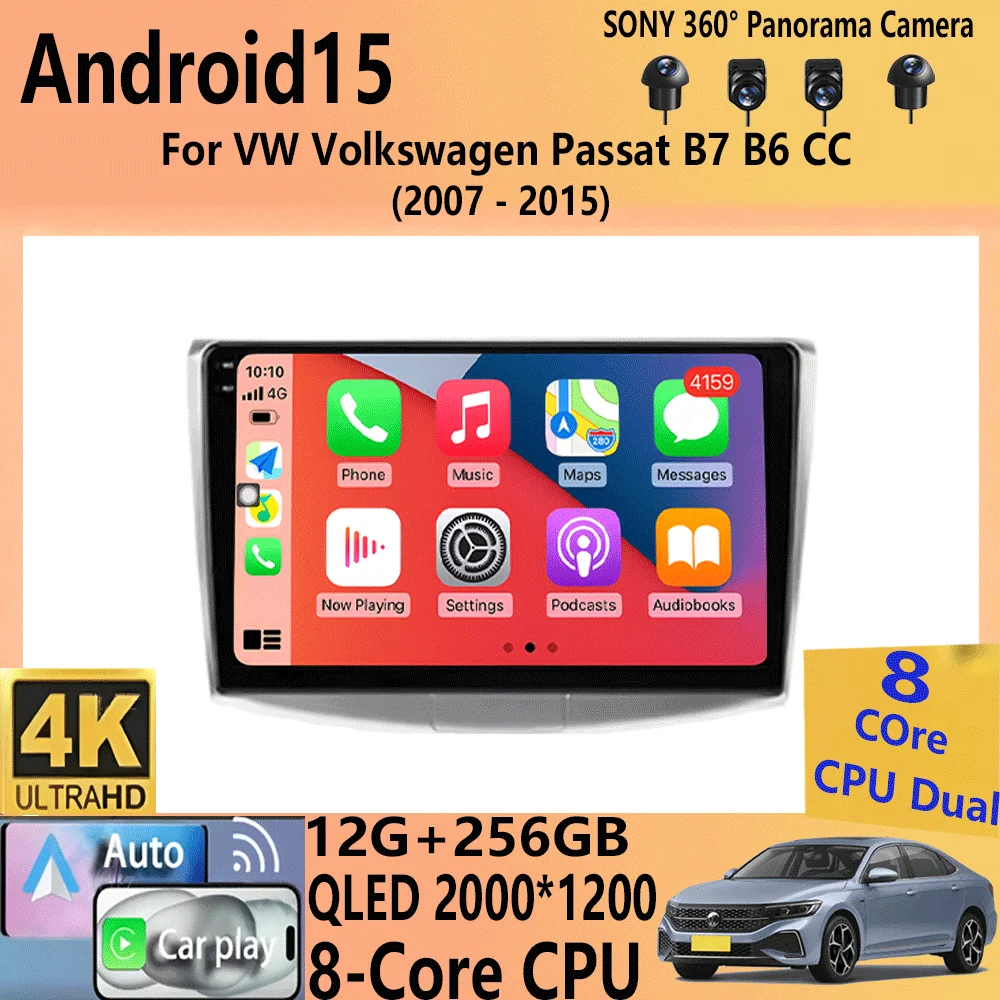 

For VW Volkswagen Passat B7 B6 CC 2007 2008 2009 2010 2011 2012 2013 2014 2015 2 Din Android Car Stereo Radio Multimedia Video