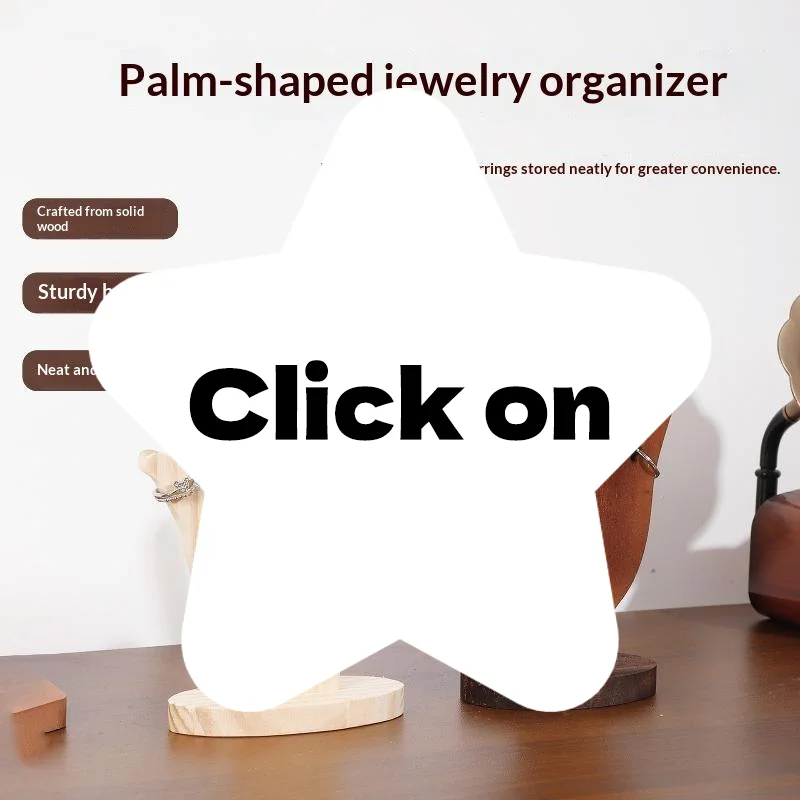 Hand Form Jewelry Display Multifunctional Jewelry Rack Finger Hand Display For Bracelet Wooden Ring Holder Hand Ring Holder