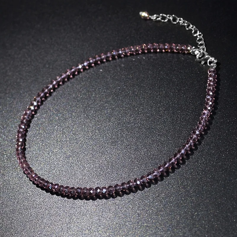Sparkling Classic Noble Multi-color Artificial Crystal Necklace Neck Jewelry For Birthday Valentine\'s Day Lovers Gifts