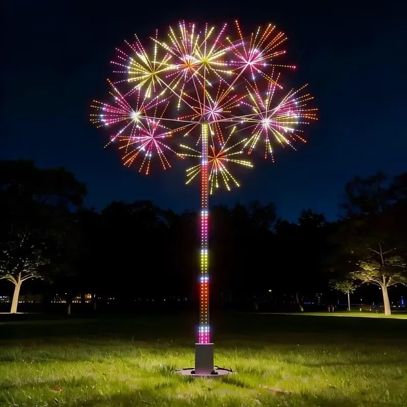 Intelligent High Brightness Stainless Steel LED Tree Light Dynamic Color Change IP65 Remote Control Outdoor Lighting