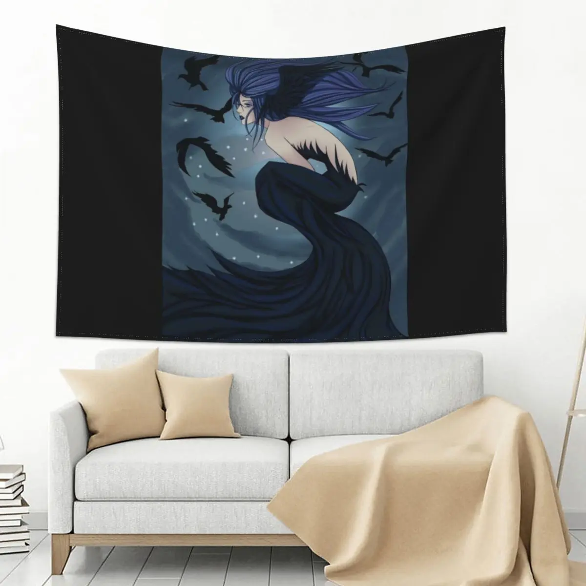 

Raven Tapestry Home Decoration