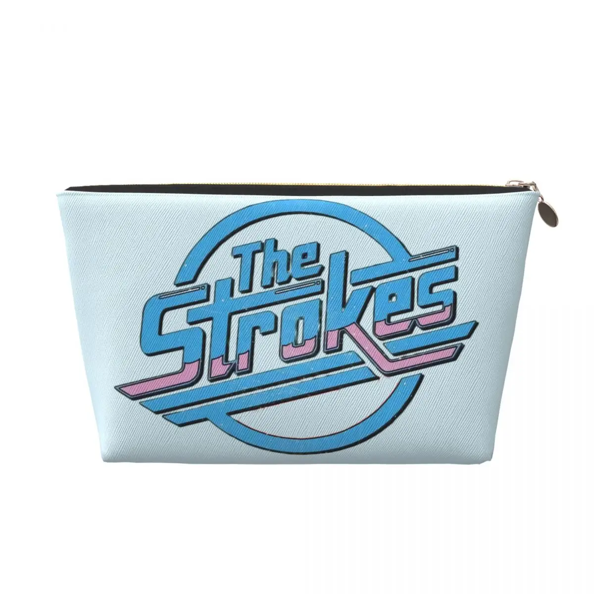 Custom The Strokes Travel Toiletry Bag Women Indie Rock Band Cosmetic Makeup Bag Beauty Storage Dopp Kit