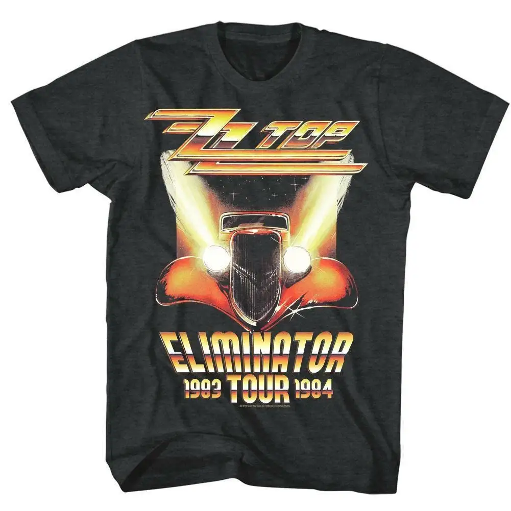 Zz Top Eliminator Tour Black Heather Adult T Shirt