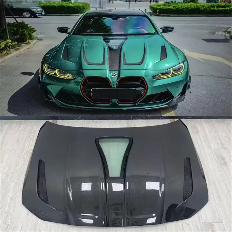 

For BMW G22 G26 G80 G82 425i 430i M3 M4 2021 2020 2023 2024 2025 ReaI Carbon Fiber Hood Cover Kit