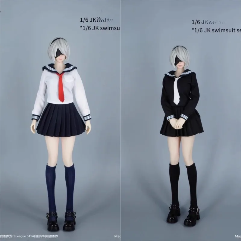 

SAtoys SA011 1/6 Scale Female Soldier Uniform T-shirt Skirt Tie Set Clothes Model for 12'' Action Figures Body DIY in Stock