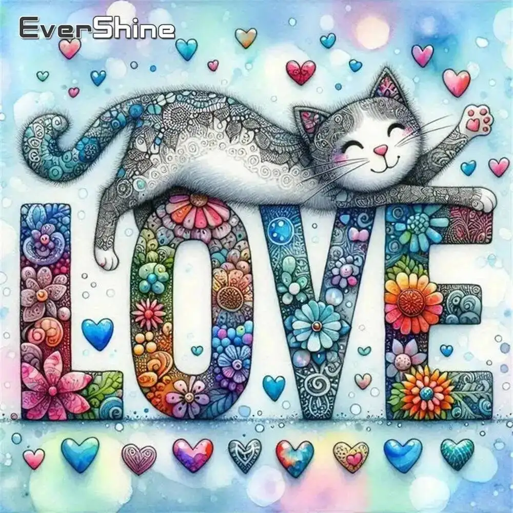 Evershine Diamant-Gemälde, Gänseblümchen, bunt, Acryl, Bastelbedarf, Diamant-Mosaik, DIY-Stickerei, Kindergeschenk
