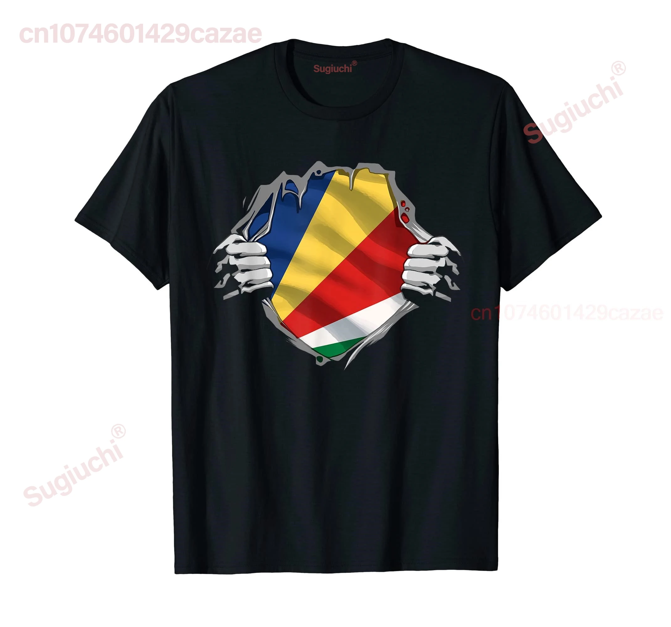 100% Cotton Super Seychellois Heritage Proud Seychelles Roots Flag T-Shirt MEN WOMEN UNISEX T Shirts Size S-6XL