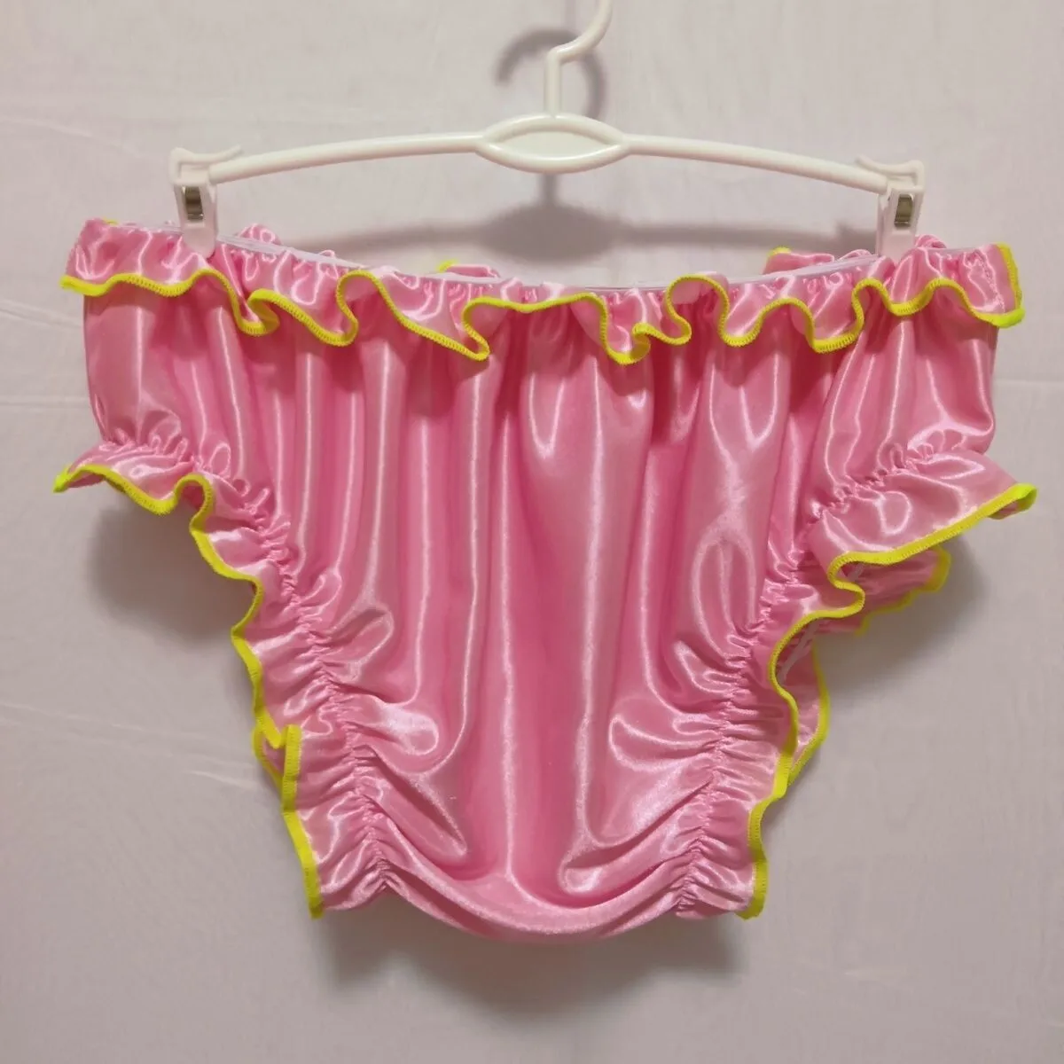 Unisex Glossy Sexy Satin Ice Silk Underwears Panties Plus Size Briefs Lingeries Bottoms